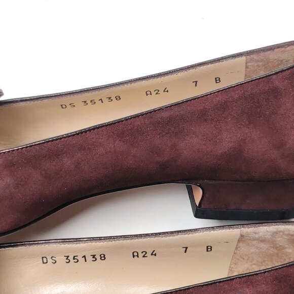 New with Defects Vintage Salvatore Ferragamo Suede Charm Loafers Made in Italy - Picture 8 of 11